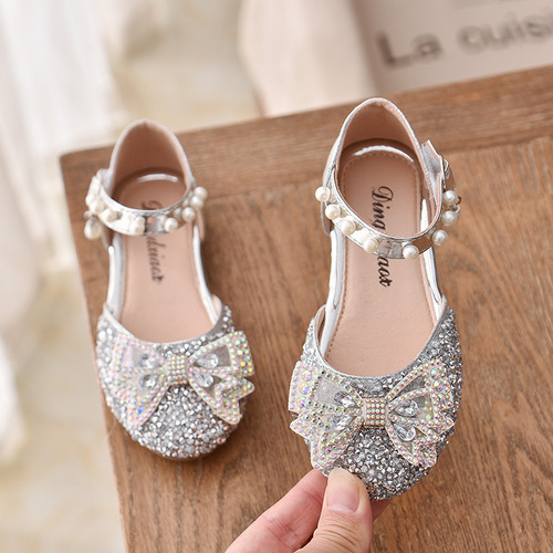 Zapatos De Princesa Para Niña Con Lentejuelas Y Perlas
