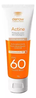 Protetor Solar Cor Universal Fps60 Antioleosidade Actine 40g