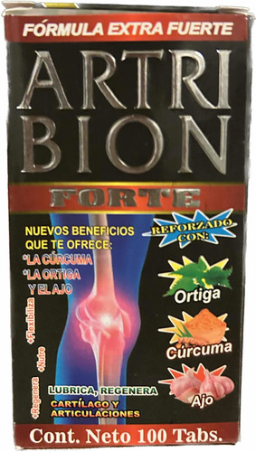 Artri Bion Forte Verde 4pz 100tab 500mg C/u Con Ajo Rey