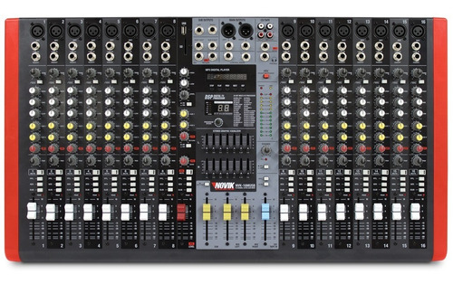 Consola Mixer Novik Nvk-16m Usb 16 Canales Efx Bluetooth. 