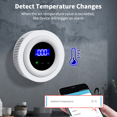 Alarma De Fuga De Gas Wifi Detector Sensor De Gas Inteligent
