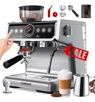 Comprar Sangkee Cafetera Espresso Con Espumador De Leche Y Molino De Café, Filtros Portafiltro Estándar, Kit Barista Completo Para Espresso Y Capuchino Latte, Depósito De Agua Extraíble De 2.8l, 20 Bar, 1500w