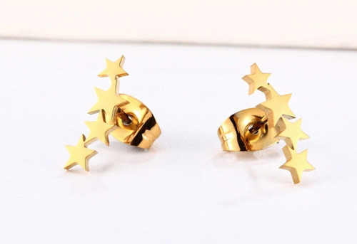 Brinco Pequenas Estrelinhas De Aço Inoxidável