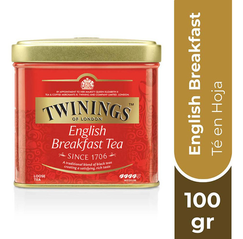 Twinings Té English Breakfast En Hoja (etiq. Roja) Caja 100g