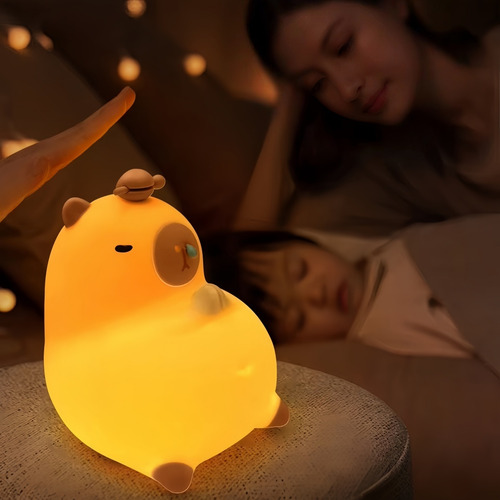 Luz Nocturna De Silicona Para Niños Con Llavero