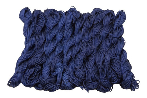 Hilo Seda Bisuteria 10 Madejas X 25m Grosor 1mm Color Azul