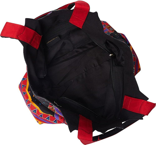 Bolso Tote Negro Con Hombros Descubiertos Y Gatos De Feline