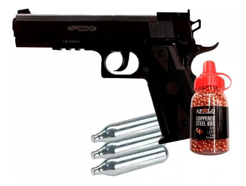 Pistola Gas Comprimido Co2 Fox C1911 Garrafas Balines