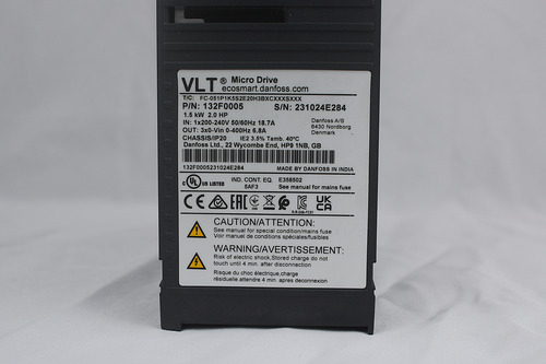 Inversor Frequência Danfoss Fc51 220v 2hp - 132f0005 Sem Ihm