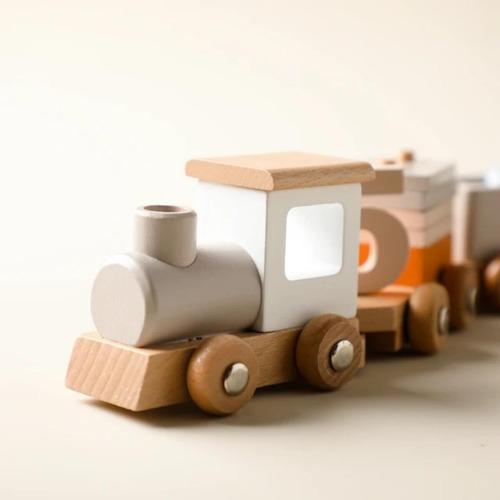 Tren De Madera, Juguetes, Tren De Cumpleaños Para Niños, Tre