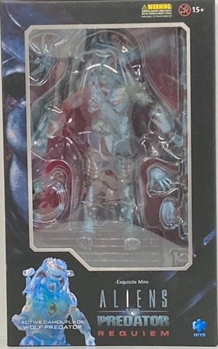 Avp Figures 1/18 Scale Active Camouflage Wolf Predator Exc