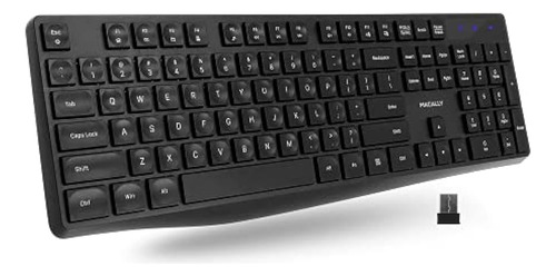 Teclado Inalámbrico Macally - Teclado De Computadora Ergonóm