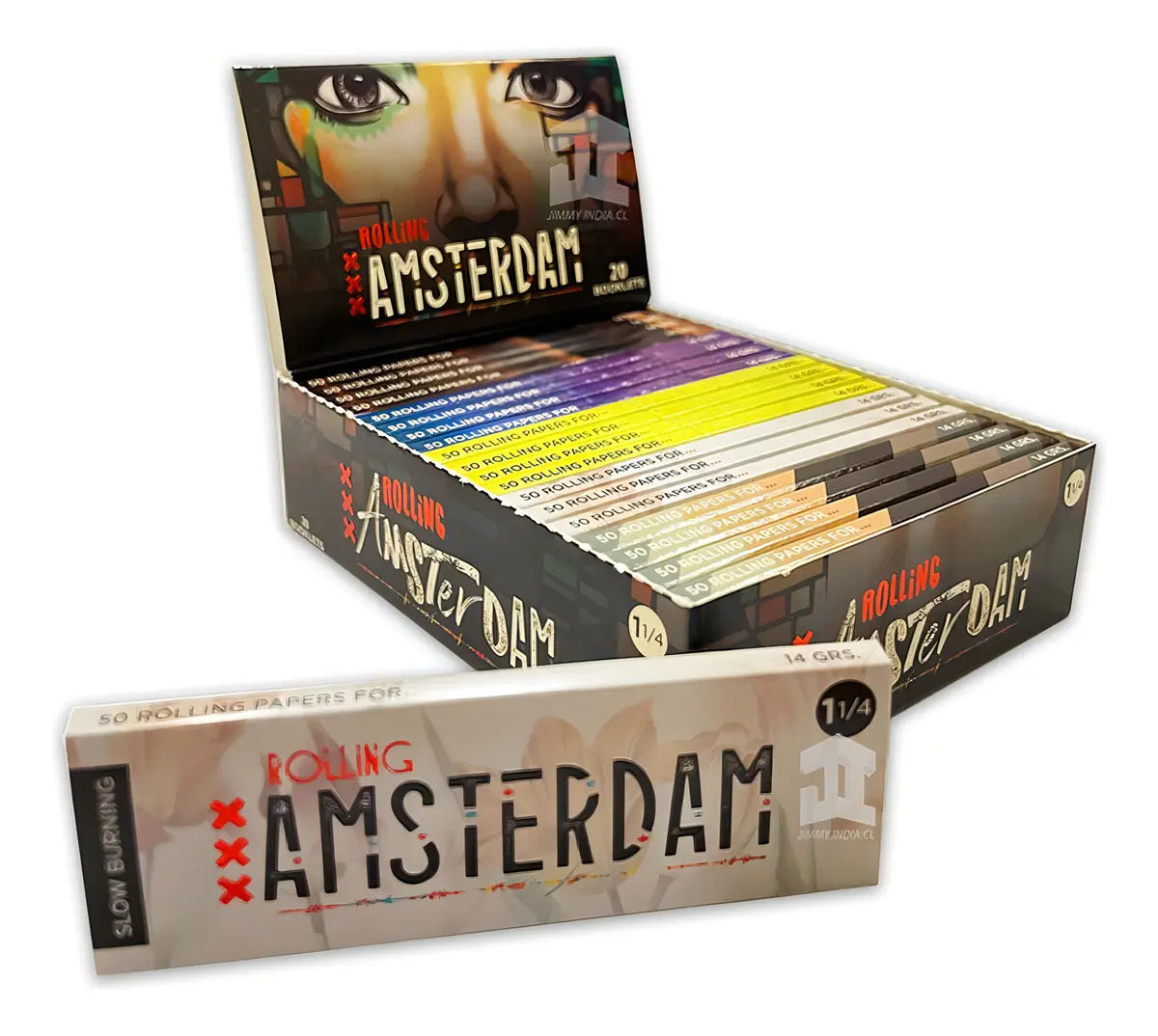 Papelillo Rolling Amsterdam Urban 1 1/4 Caja 20 un