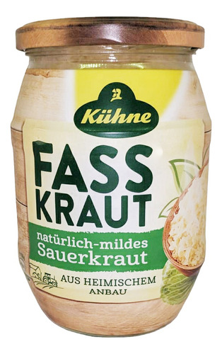 Chucrute Kühne Fasskraut Sauerkraut 680g Sabor Suave