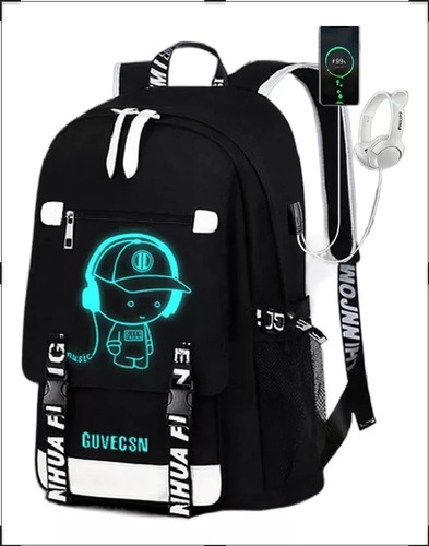 Mochila Luminosa Para Hombre Para Estudiantes De Secundaria