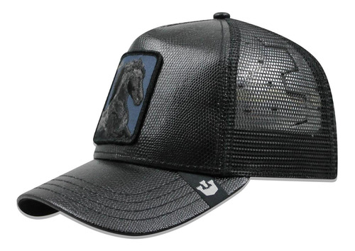 Gorra Goorin Bros Trucker Stallion Piel Negro