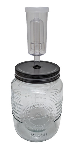 Fermentador 1 Litro Cerveza Vino Vidrio Airlock Fermentación