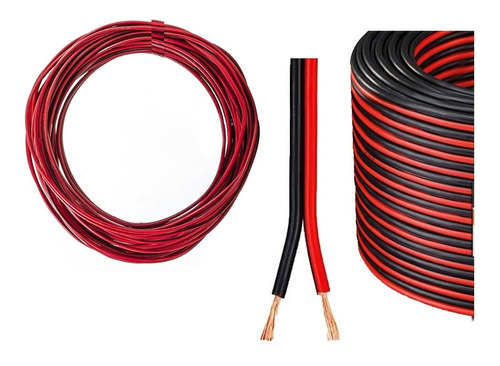 Cable Polarizado Rojo Y Negro 2 X 0,75mm  X Rollo 40mts. Ox 