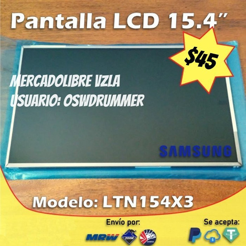 Pantalla Lcd Para Laptop 15.4  Modelo Ltn154x3