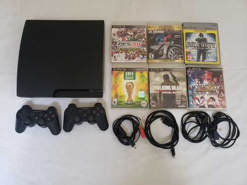 Play Station 3 Slim 320 Gb + 2 Mandos + Acc. Originales