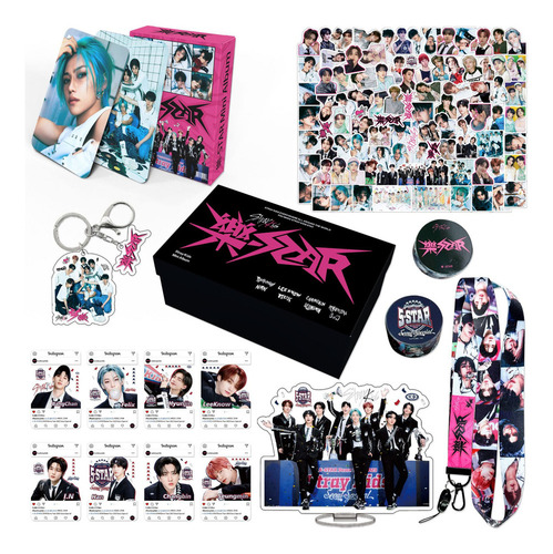Tarjeta Autoadhesiva Stray Kids Star Kpop Con Forma De Llave