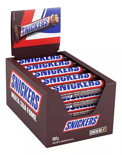 Chocolate Snickers Mars Caixa C/20 Unid De 42g Cada