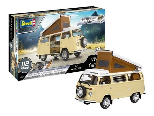 Revell Volkswagen T2 Camper Combi 1/24 Armar Easy Click 7676