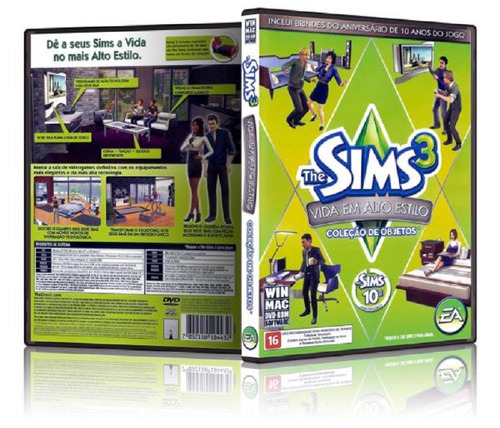 Pc The Sims 3 Vida Em Alto Estilo - Pacote De Objetos-