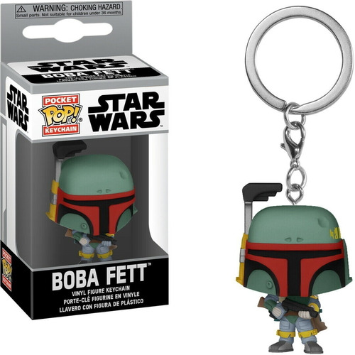 Funko Keychain Star Wars Boba Fett Mandalorian , Llavero