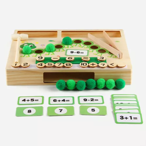 Juguete de matemáticas, caja de aprendizaje de madera, juego de