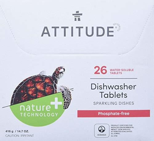 Attitude Dishwasher Tablets, Natural, Phosphate-free, Un
