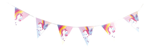 Banderin Guirnalda Banner Unicornio Sweet  2 Metros Cotillon