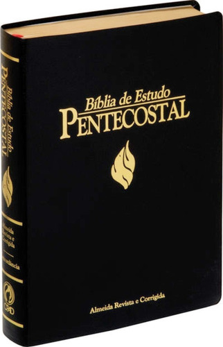 Bíblia De Estudo Pentecostal Grande  Luxo Cpad Preta