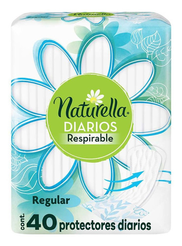 Pantiprotectores Naturella Diarios Respirable Regular 40 Protectores