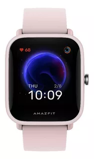 Smartwatch Amazfit Basic Bip U Pro 1.43" caja de policarbonato pink, malla pink de caucho de silicona A2008