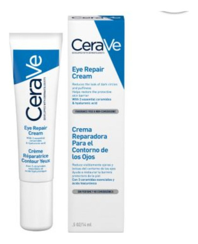 Crema Cerave Eye Repair Día/noche Todo Tipo De Piel De 14ml