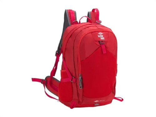 Mochila Trekking Alpine Skate 35 Litros Salida Hidratación Color Rojo Diseño de la tela Liso