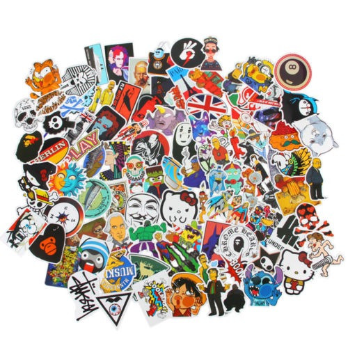 200pcs/set Pegatinas Skateboard Etiqueta Graffiti Laptop Equ