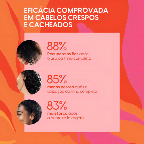 Kit Shampoo + Condicionador 300ml + Máscara 500g Negra Rosa