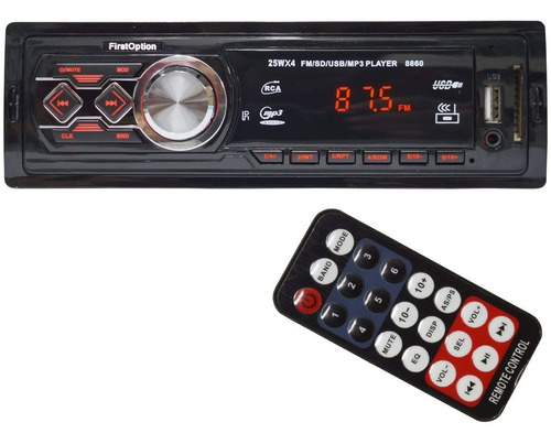 Rádio Mp3 Player Som  Usb Sdfm First Option 8860 Controle
