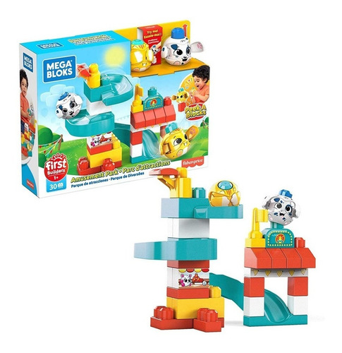 Bloques para montar en el parque de atracciones Mega Bloks de Fisher-price