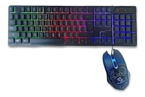 Teclado Y Mouse Gamer Yelandar Jx-kt333 Ergonomico Luces Rgb