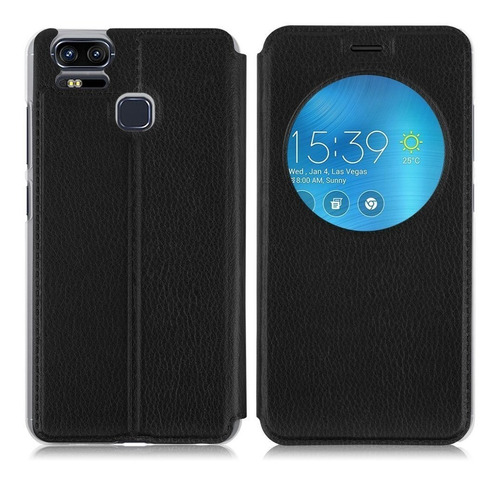 Funda Con Tapa Visor Compatible Asus Zenfone 3 Zoom Ze553kl