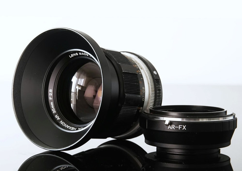 Imagem 1 de 9 de Konica Hexanon 35mm F2.8 Com Adaptador Para Fuji X Mount