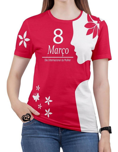 Camiseta Dia Da Mulher Maravilha Feminina 8 De Março Blusa