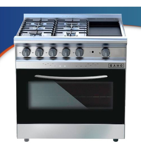 Imagen 2 de 6 de Cocina Industrial Familiar Morelli Saho 82cm Con Plancha