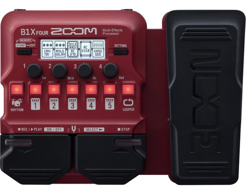 Zoom B1x Four Pedalera Multiefecto Para Bajo