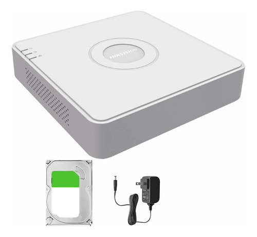 Hikvision Kit Dvr 4 Canales Turbohd + 1 Canal Ip 2 Megapixel Lite + 500gb Hdd Ds-7104hghi-f1-500 Con 1 Bahía De Disco Duro 1 Canal De Audio Con Audio Por Coaxitron Y Salida De Vídeo Full Hd