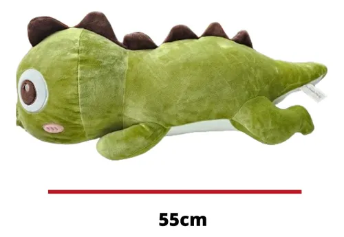 Peluche Almohada Iguana Kawaii Dino Acostada Cute Premiun