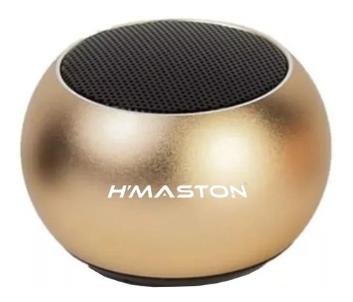 Caixa De Som Tws Metal Mini Speaker Bluetooth Amplificada 3w Cor Dourada